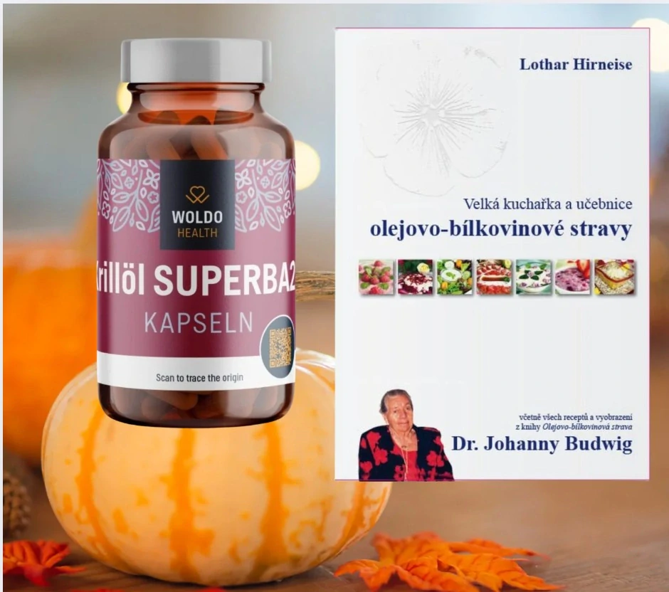 Sada: Kniha Budwig – olejovo-bílkovinová strava + Krill Oil Superba