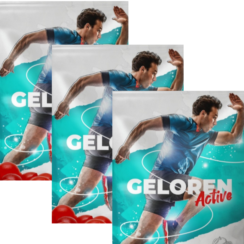 Geloren ACTIVE pro aktivní životní styl, pomeranč 90 želé tablet 3ks