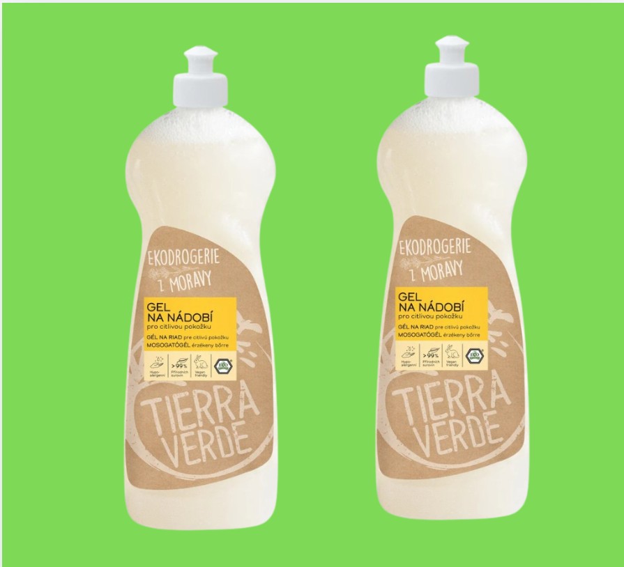 Tierra Verde Gel na nádobí - pro citlivou pokožku 500 ml 2 ks