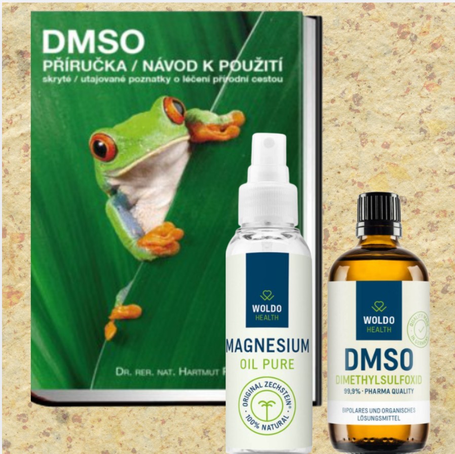 DMSO 99,9 % 100 ml + Hořčík (magnesiový olej) 100 ml + příručka