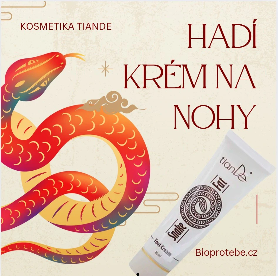 tianDe krém na nohy s hadím tukem 80 ml
