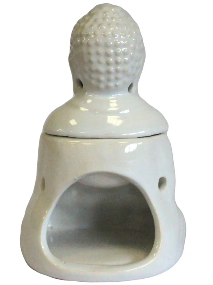 Ancient Wisdom Aroma Lampa Sedící Buddha Bílá