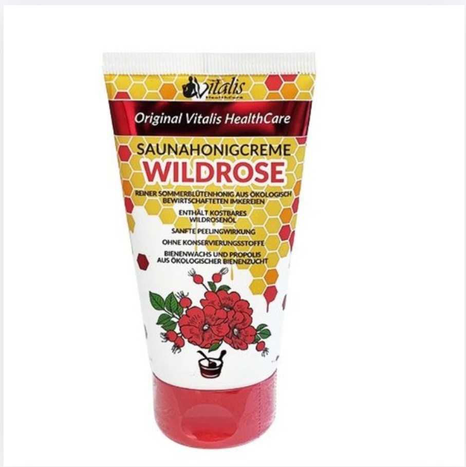 Saunový medový krém Divoká růže 120 ml – pečující peeling