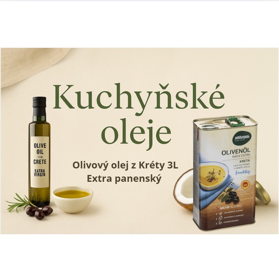 Olivový olej z Kréty PDO extra panenský 3 l Naturata