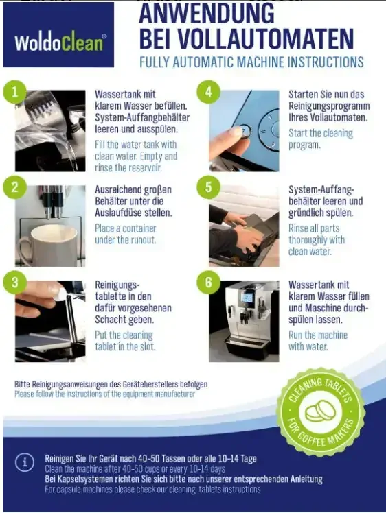 WoldoClean Čistící tablety do kávovaru 150 ks