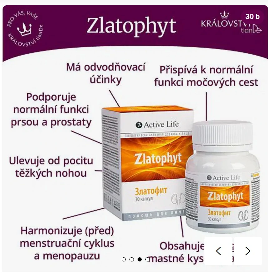 tianDe Active Life Funkční komplex Zlatophyt 30 kapslí