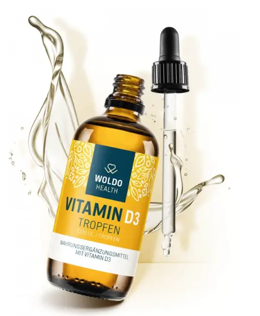 WoldoHealt Vitamin D3 Kapky 1000 I.U. 50 ml