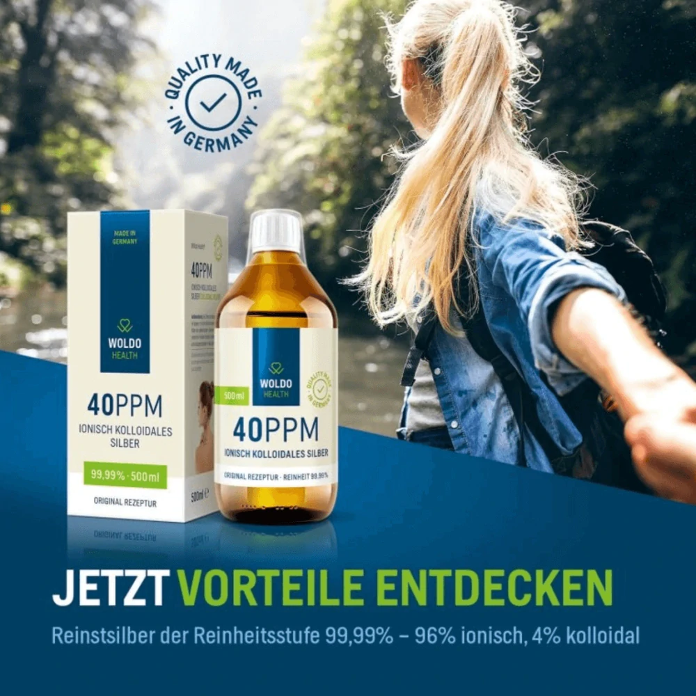 WoldoHealth Koloidní stříbro 40 ppm 500 ml