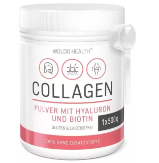 WoldoHealth Kolagen s kyselinou hyaluronovou a biotinem 500 g