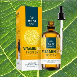 WoldoHealt Vitamin D3 Kapky 1000 I.U. 50 ml