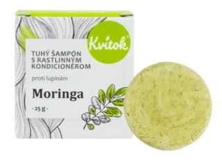 Kvitok tuhý šampon s kondicionérem proti lupům Moringa 50 g