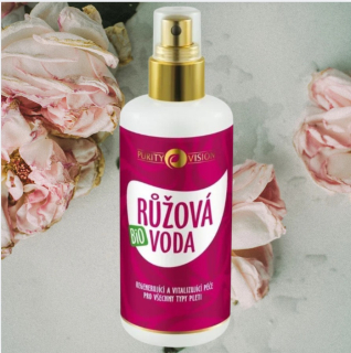 Purity Vision Růžová voda BIO 200 ml - revitalizuje a zklidňuje