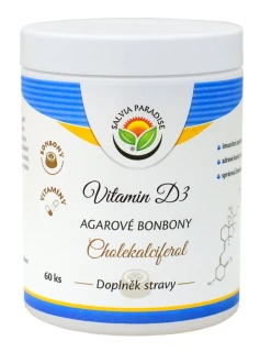 Salvia Paradise Vitamin D3 Cholecalciferol agarové bonbony 60 ks
