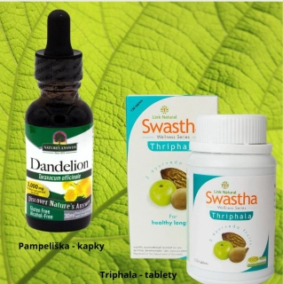 Balíček Triphala 120 tbl + Pampeliška 30 ml – podpora trávení