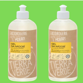 Tierra Verde Gel na nádobí - pro citlivou pokožku 1 l 2 ks