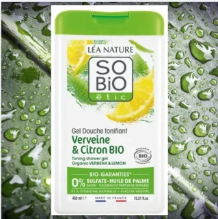 SO’BiO étic Gel sprchový s verbenou a citronem BIO 450 ml